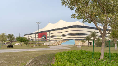 Al Khor, Qatar- March 03 2022:One of the venues of FIFA WORLDCUP 2022, Al Bayt Stadiumのeditorial素材