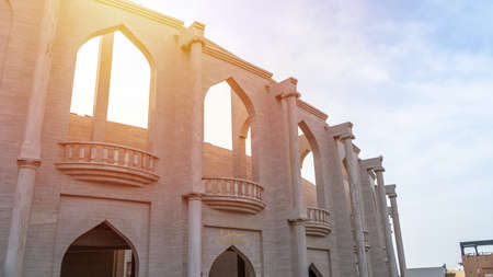 katara, Qatar- May 15,2022 : Exterior of the Amphitheater in the katara cultural village during the...