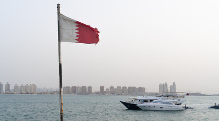 Lusail, Qatar- 19 October 2021: The beautiful newly developing lusail city with many skyscrapers ,...