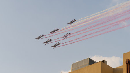 Air show in Doha ,Qatar .During Qatar National Day 2022 celebration .