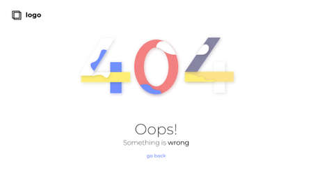 minimalist 404 page error web page design - simple design.
