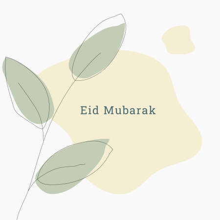Islamic design with Eid Mubarak greeting massage.の写真素材