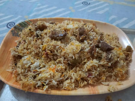 Biryani served in the dish.Asian cusineの写真素材