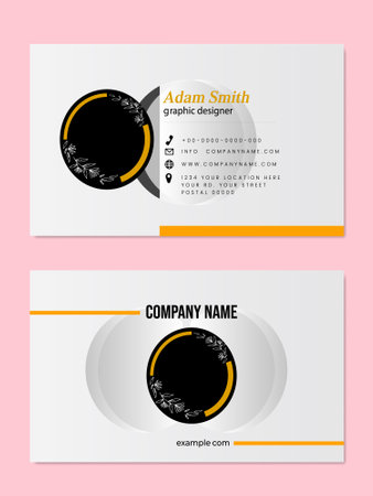 Modern Business template cards design, creative vector blue red Black Company business card Design, Front or back side Visiting card Design.のイラスト素材