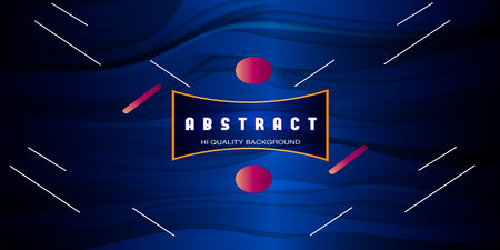 Gradient Vector Abstract Texture Colorful Background, Blue Wave Banner with Background Design shape