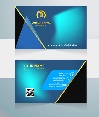 Creative and modern business card template professional Front or back side business card. company presentation template.のイラスト素材