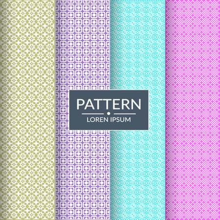 Geometric textile floral pattern background. Seamless geometric stylish pattern texture. Line Circle seamless ornamental elegant patterns. Abstract geometric hexagonal 3d cubes.のイラスト素材