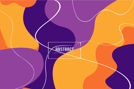 abstract purple geometric background with fluid shapes banner design. geometric abstract gradient Colorful background with different wavy shapes.のイラスト素材