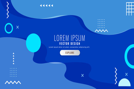 abstract purple geometric background with fluid shapes banner design. geometric abstract gradient Colorful background with different wavy shapes.のイラスト素材