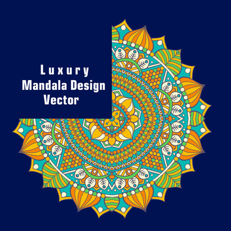 Beautiful mandala ornament design with geometric circle element made in vector Realistic Luxury mandala background beautiful mandala design illustrationのイラスト素材