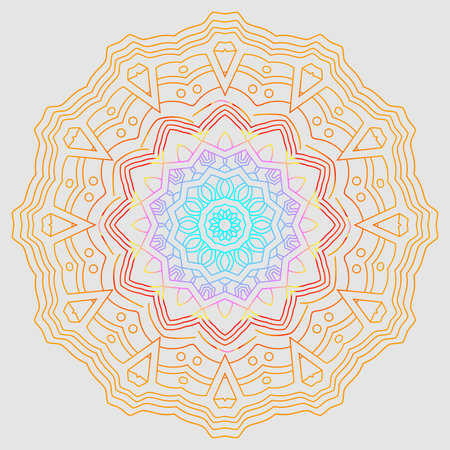 Beautiful mandala ornament design with geometric circle element made in vector Realistic Luxury mandala background beautiful mandala design illustrationのイラスト素材