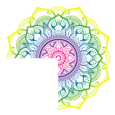 Beautiful mandala ornament design with geometric circle element made in vector Realistic Luxury mandala background beautiful mandala design illustrationのイラスト素材