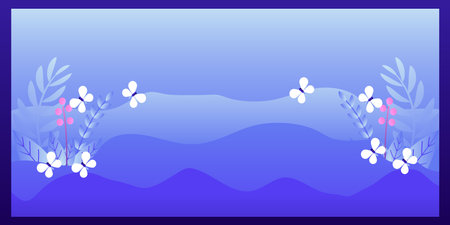 Abstract floral art background vector. Flower style wallpaper with botanical leaves Organic shapes Watercolor. Floral flowers border seamless pattern style on white background.のイラスト素材