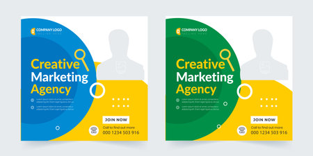 social media post business web banner template design and creative Modern postのイラスト素材