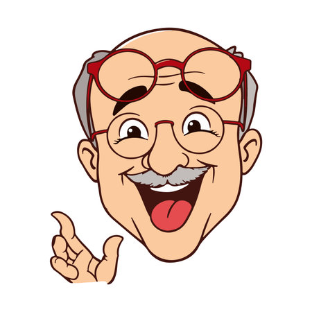 grandfather face cartoon icon vector illustration design graphic vector illustration graphic designのイラスト素材