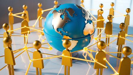 Modern Corporate Strategy, Digital Business Solutions and Professional Teamwork Conceptの素材