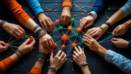 Modern Corporate Strategy, Digital Business Solutions and Professional Teamwork Conceptの素材