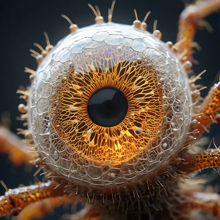 Macro close up of the eye of a spider, 3d renderの素材