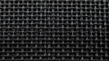 Close up of black fabric texture background. Close up of black fabric texture.の素材