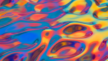 abstract multicolored background of the flowing liquid with a patternの素材