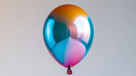 Colorful balloon on a white background. 3d render illustration.の素材