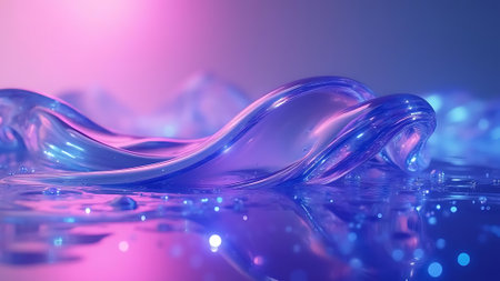 abstract background with water drops and bokeh. 3d renderの素材