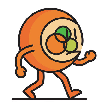 minimalist mascot walking, modern geometric shape, simple artのイラスト素材