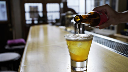 Drink a beer on a sunny afternoonの写真素材