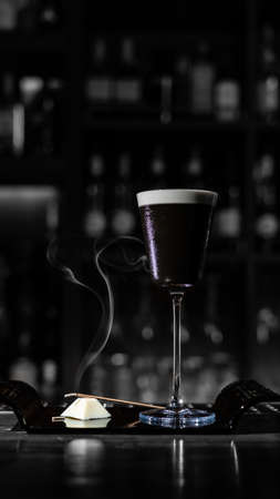 The perfect black and white cocktailの写真素材