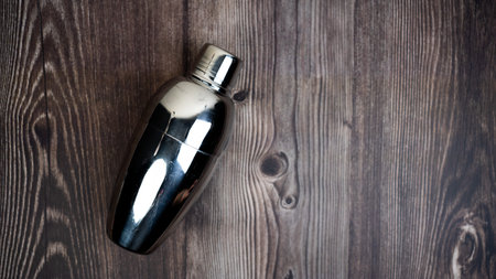 Shaker on wooden backgroundの写真素材