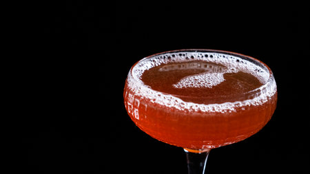 Cocktail on a black backgroundの写真素材