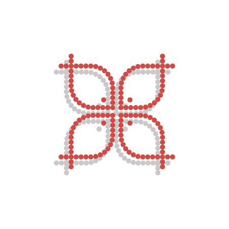 red circle fish logo icon for web designのイラスト素材