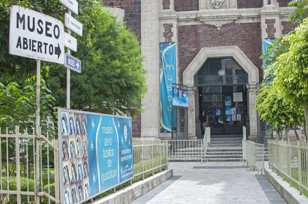 MEXICO CITY, MEXICO - OCTOBER 23, 2014: The museum of Our Lady of Guadalupe in Mexico City is open Tuesday through Sunday and is located behind the old Basilica.のeditorial素材