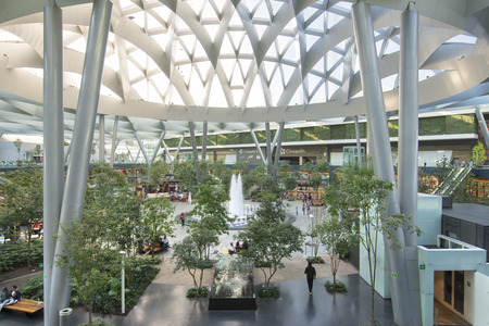 MEXICO CITY, MEXICO - APRIL 20, 2017: Mexico is the leader in Latin America for the construction of commercial centers. Toreo Parque Central took four years to complete and opened on November 13, 2014.のeditorial素材