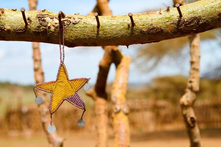 Colorful traditional jewelry of Masai tribe