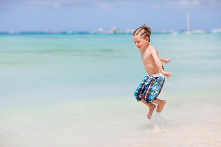 Boy on vacationの写真素材