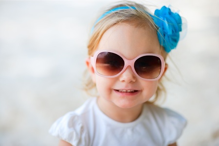 Portrait of adorable toddler girl fancy dressedの写真素材