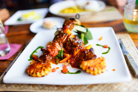 Beef satay traditional Balinese appetizer 