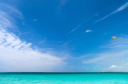 Beautiful Caribbean sea with turquoise tropical waterの写真素材