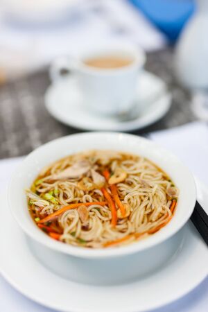 Delicious Ramen Japanese noodle soup dishの写真素材