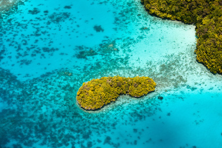 Beautiful view of Palau islands from aboveの写真素材