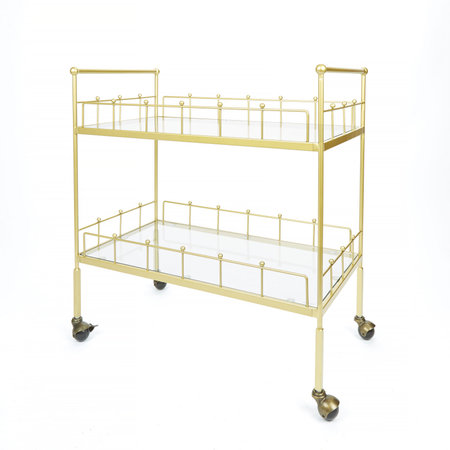 Food serving cart isolated on white backgroundの写真素材