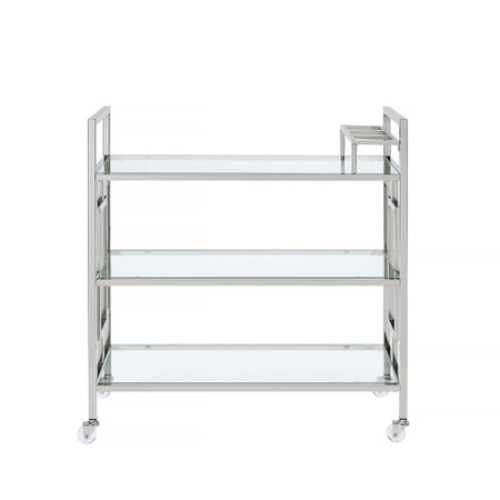 Food serving trolley cart on white backgroundの写真素材