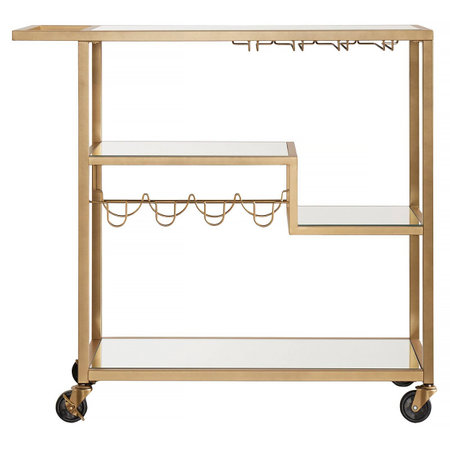 Food serving trolley isolated on white backgroundの写真素材