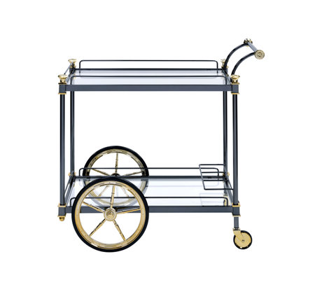 Food serving trolley cart on white backgroundの写真素材