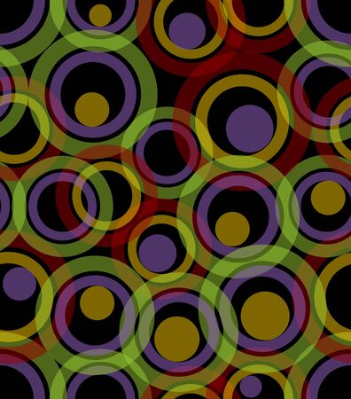 Seamless dark background composed from transparent overlapping circlesのイラスト素材