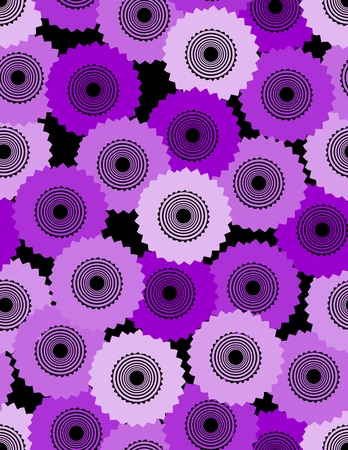 Seamless abstract background composed from purple cogwheelのイラスト素材