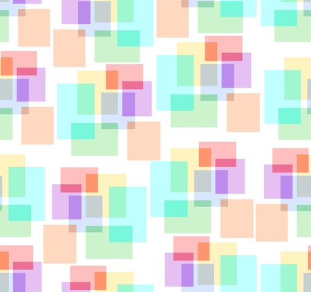 Seamless background with patterns composed from pastel squaresのイラスト素材