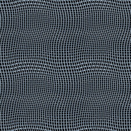 Deformed metallic iron grid texture on the dark areaの写真素材