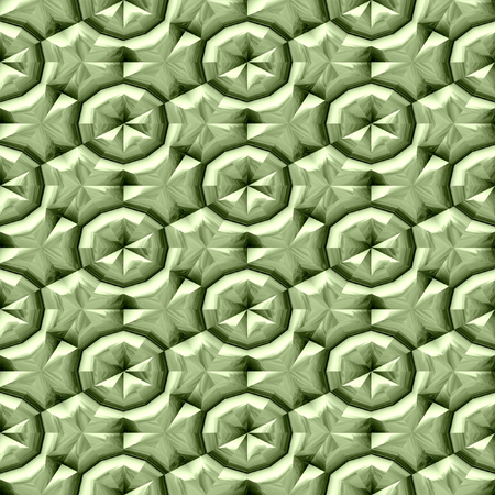 Light green metallic texture with relief patternsの写真素材